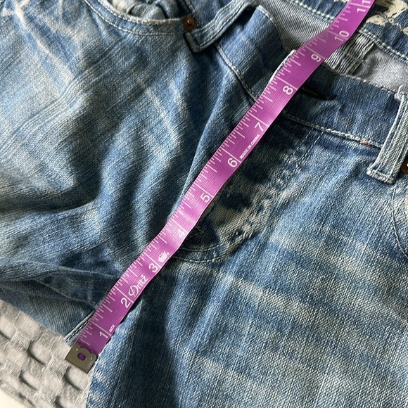 7 For All Mankind Distressed Crop Boy Cut Jeans - Picture 7 of 8